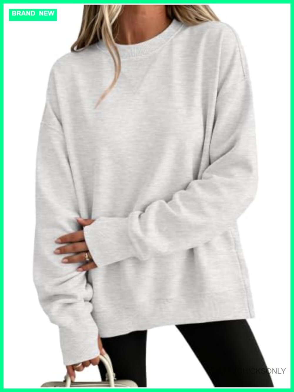 ANRABESS Crewneck Fleece Sweatshirt Womens Loose Fit Pullover